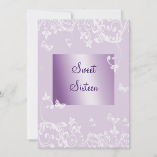 Lavender Elegant Sweet Sixteen Birthday Invitation