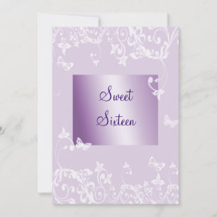 Lavender Elegant Sweet Sixteen Birthday Invitation