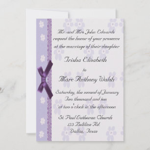Lavender Elegant Wedding Invitation