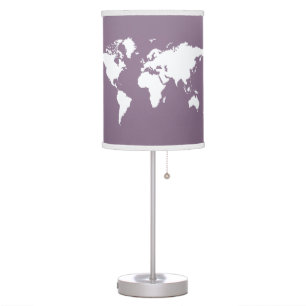 Lavender Elegant World Table Lamp