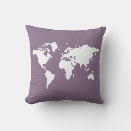 Lavender Elegant World Throw Pillow