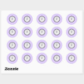 Lavender Envelope Seal Stickers Monogram B (Sheet)