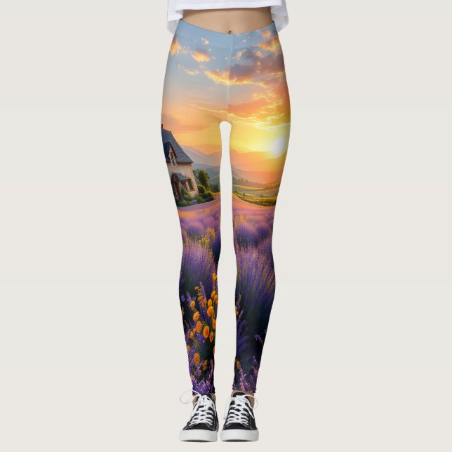 Lavender Escape clothing Leggings (Front)