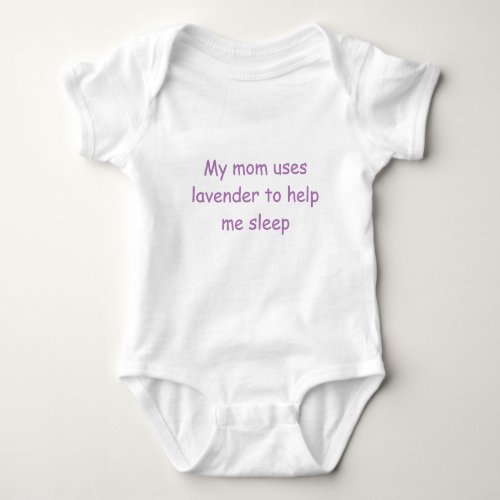 Lavender Essential Oil Baby Bodysuit