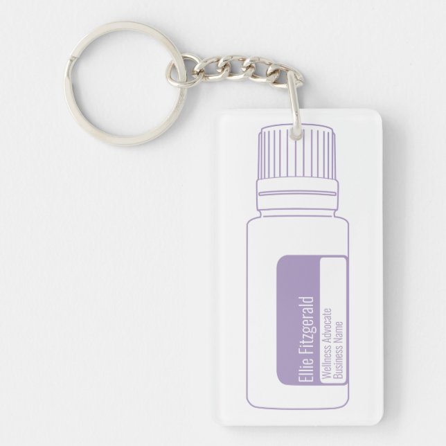 Lavender Essential Oil Bottle Keychain (Front)