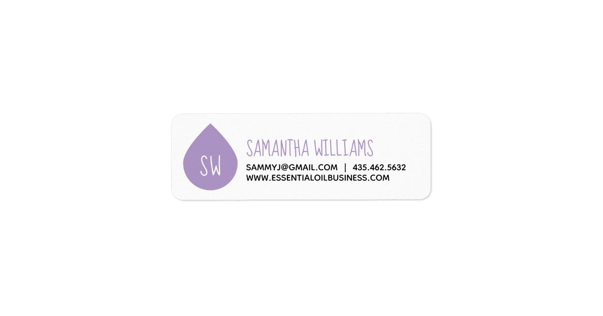 Lavender Essential Oil Drop Product Business Label Zazzle Com