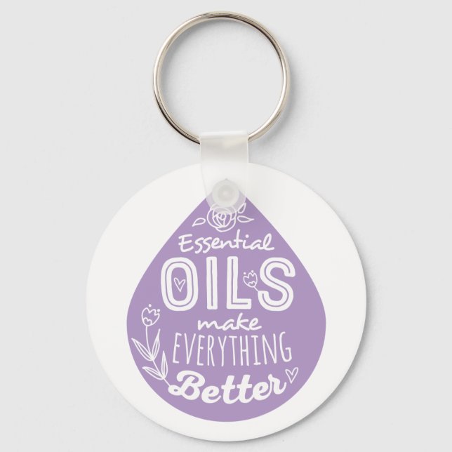 Lavender Essential Oil Keychain (Front)