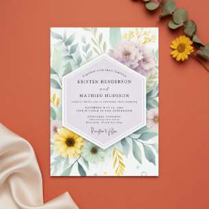Lavender Ethereal Bloom Wedding Invitation
