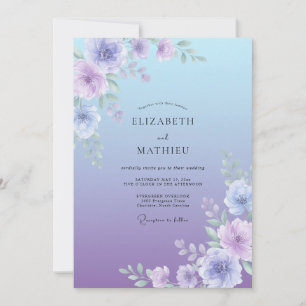 Lavender Ethereal Ombre Wedding Invitation