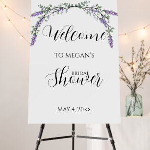 Lavender eucalyptus boho greenery elegant shower foam board