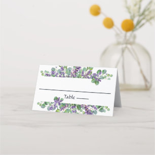 Lavender Eucalyptus Botanical Wedding Place Card