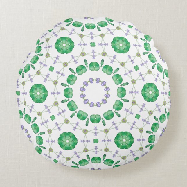 Lavender Eucalyptus Dream  Round Pillow (Front)