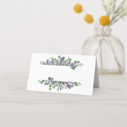 Lavender Eucalyptus Elegant Wedding  Place Card