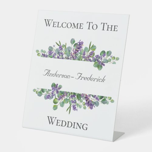 Lavender Eucalyptus Elegant Wedding Welcome Sign