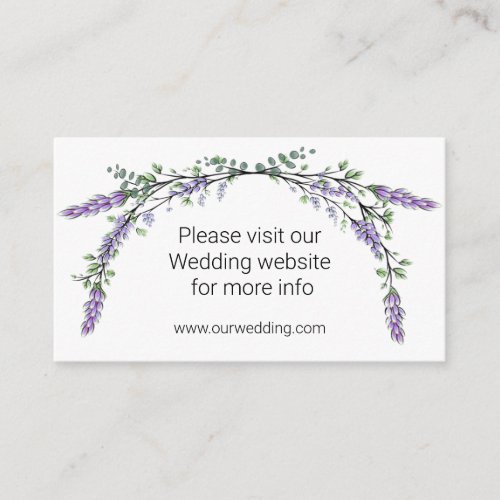 Lavender eucalyptus  enclosure card