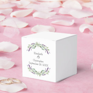 Lavender Eucalyptus Floral Botanical Wedding Favor Boxes