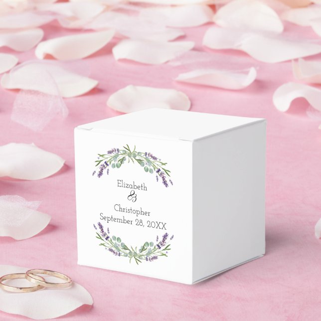 Lavender Eucalyptus Floral Botanical Wedding  Favor Boxes (Wedding)