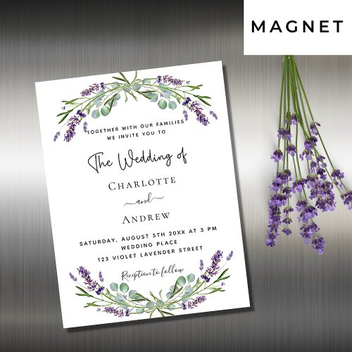 Lavender eucalyptus greenery invitation magnet