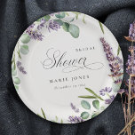 Lavender Eucalyptus Leafy Foliage Bridal Shower Paper Plates<br><div class="desc">If you need any further customisation please feel free to message me on yellowfebstudio@gmail.com.</div>