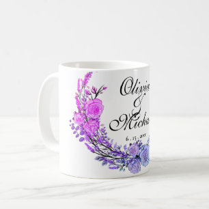 Lavender, Eucalyptus,  pink purple teal roses   Coffee Mug