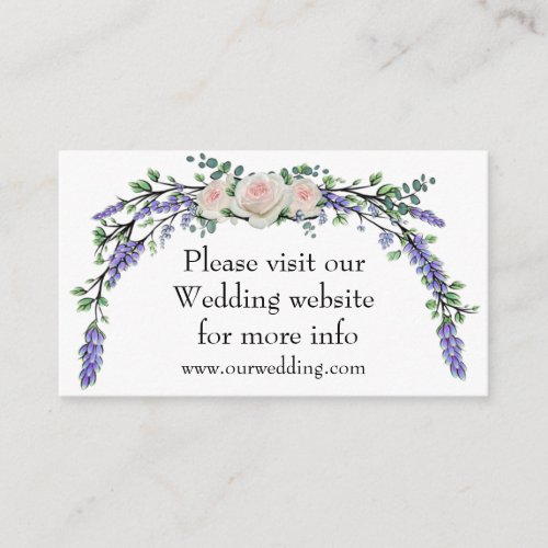Lavender eucalyptus pink white roses   enclosure card