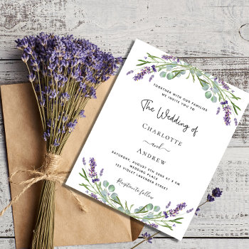 Lavender Eucalyptus Qr Wedding Budget Invitation Flyer by Thunes at Zazzle
