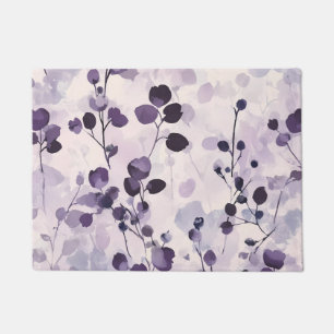 Lavender Eucalyptus Watercolor Floral Doormat