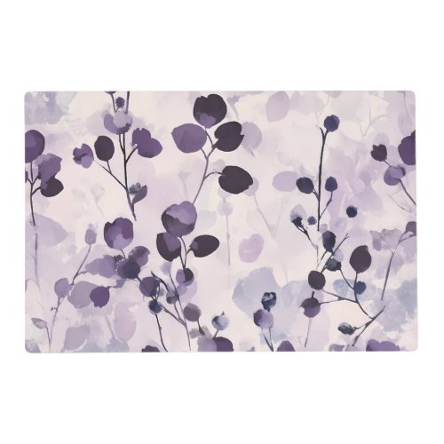 Lavender Eucalyptus Watercolor Floral Placemat