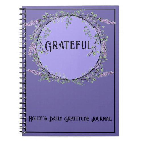 Lavender Eucalyptus Watercolor gratitude journal 