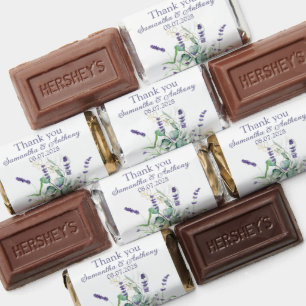 Lavender Eucalyptus Watercolor Herbs Wedding Hershey's Miniatures