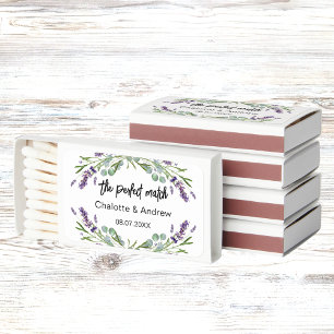 Lavender eucalyptus wedding perfect match matchbox