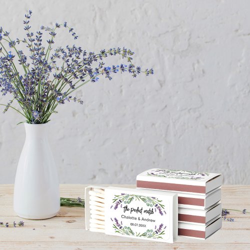Lavender eucalyptus wedding perfect match matchbox
