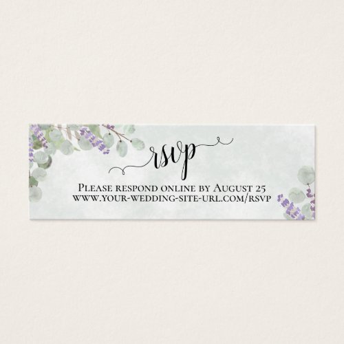 Lavender Eucalyptus Wedding RSVP Online Card