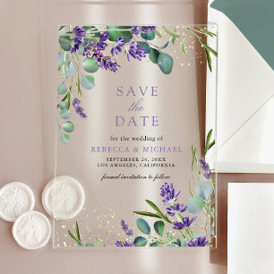 Lavender Eucalyptus Wedding Save the Date