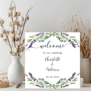 Lavender eucalyptus welcome wedding poster