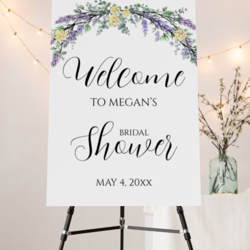 Lavender eucalyptus yellow roses boho greenery   foam board