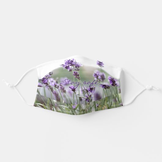 Lavender Face Mask Add Photo (Front, Unfolded)