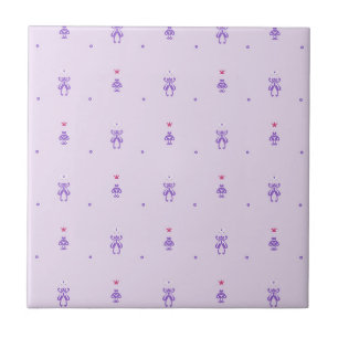 Lavender Fairy Runes Ceramic Tile
