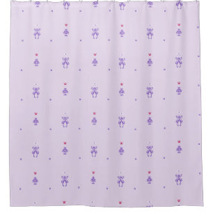 Lavender Fairy Runes Shower Curtain