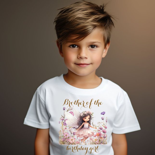 Lavender Fairy wildflower brother of birthday girl T-Shirt (Creator Uploaded)