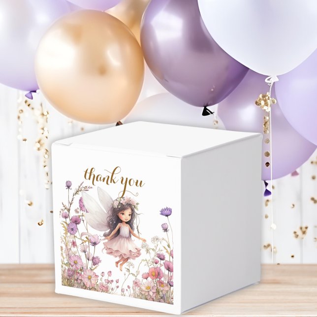 Lavender Fairy wildflower pixie birthday Favor Boxes (Creator Uploaded)