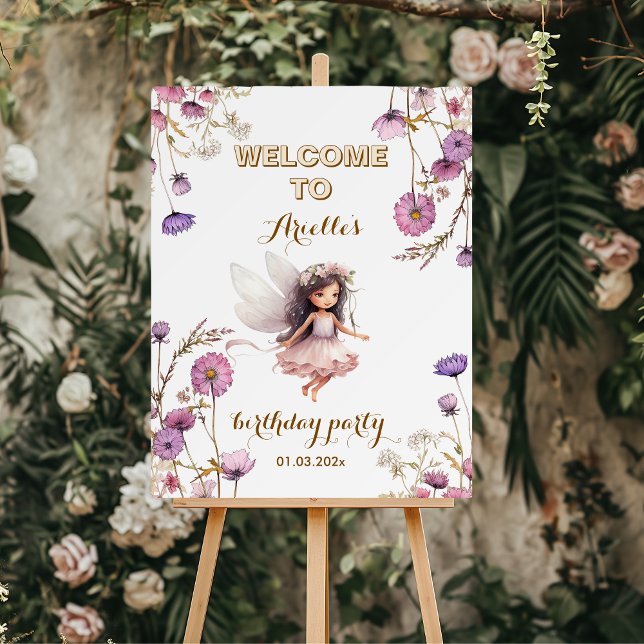 Lavender Fairy wildflower thank you Welcome Sign (Creator Uploaded)
