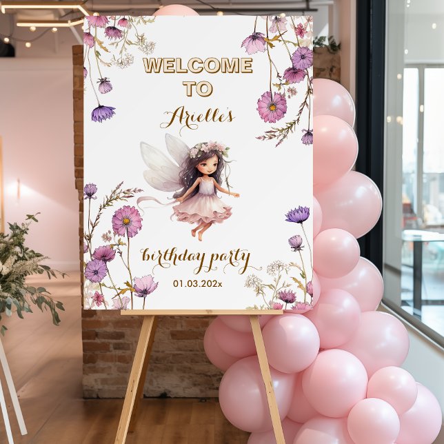 Lavender Fairy wildflower thank you Welcome Sign (Creator Uploaded)