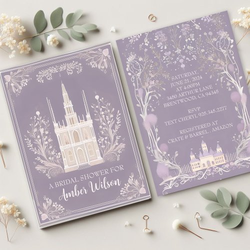 Lavender Fairytale Castle Invitation