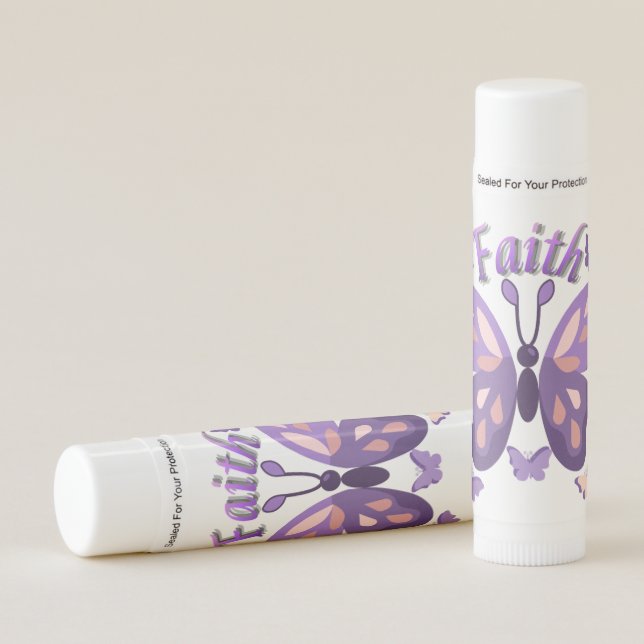 Lavender Faith Butterfly Lip Balm (Front)