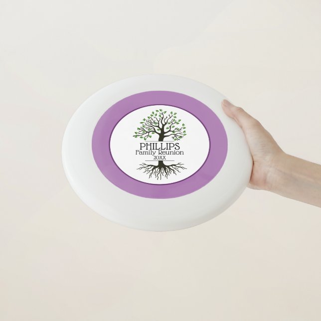 Lavender Family Tree Family Reunion Wham-O Frisbee (In Hand)