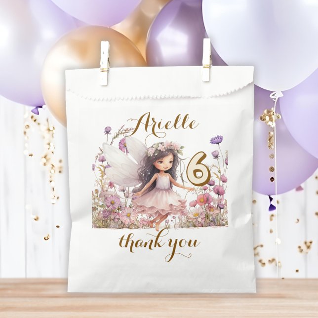 Lavender Fantasy Fairy wildflower pastel birthday Favor Bag (Creator Uploaded)