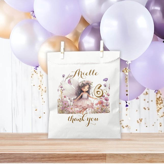 Lavender Fantasy Fairy wildflower pastel birthday Favor Bag (Creator Uploaded)