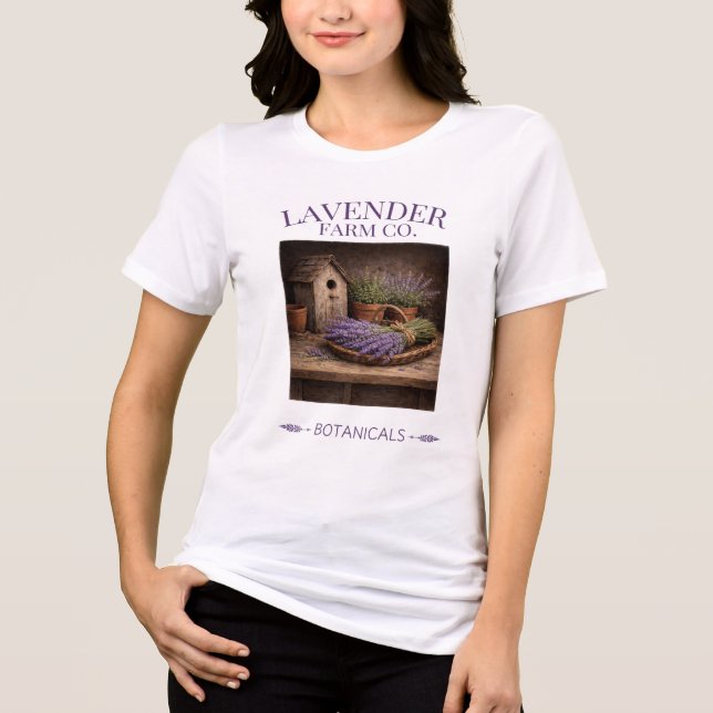 Lavender Farm Co Botanical T-Shirt Tri-Blend Shirt (Front)