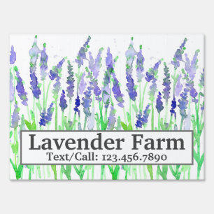 Lavender Farm Flower Business Road Sign